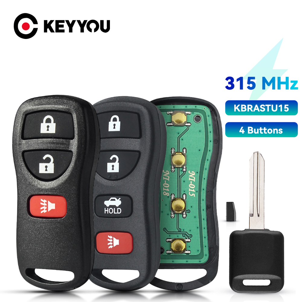 KEYYOU KBRASTU15 315Mhz ID46 チップリモート車のキー日産アルマダフロンティアルマーノパスファインダーアタッチタチタンエクステラ 2005 2006 2007