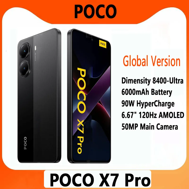 【Brand+】POCO X7 Pro スマートフォン Dimensity 8400-Ultra 6000mAh 90W HyperCharge 6.67インチ AMOLEDディスプレイ NFC Xiaomi HyperOS 2