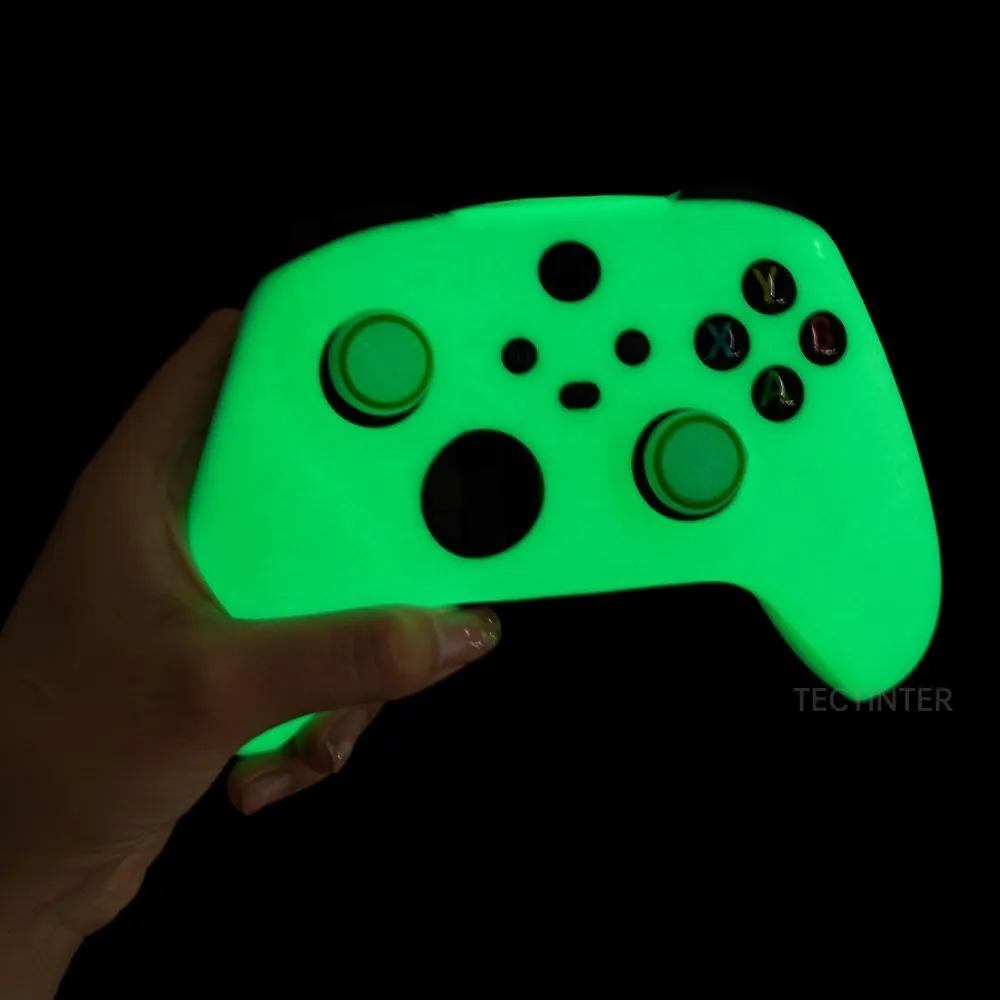 Etui ochronne na gamepad Xbox Series X/S Silikonowa świecąca zielona świecąca osłona na joystick Xbox Series S Akcesoria