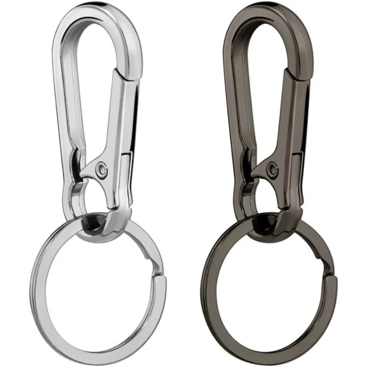 6Pcs Carabiner Clip Keychain Metal Carabiner Shape Key Ring Keyring Key Holder Clips Hook Holder Organizer for Car Keys Finder
