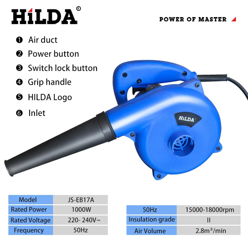 Hilda luft gebläse 1000w computer reiniger elektrische luft gebläse staub blasen staub computer staubs ammler gebläse