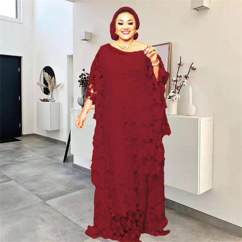 Vestidos africanos ocos de renda para mulheres roupas africanas 2025 dashiki taditional boubou árabe robe abaya kaftan femme musulmane