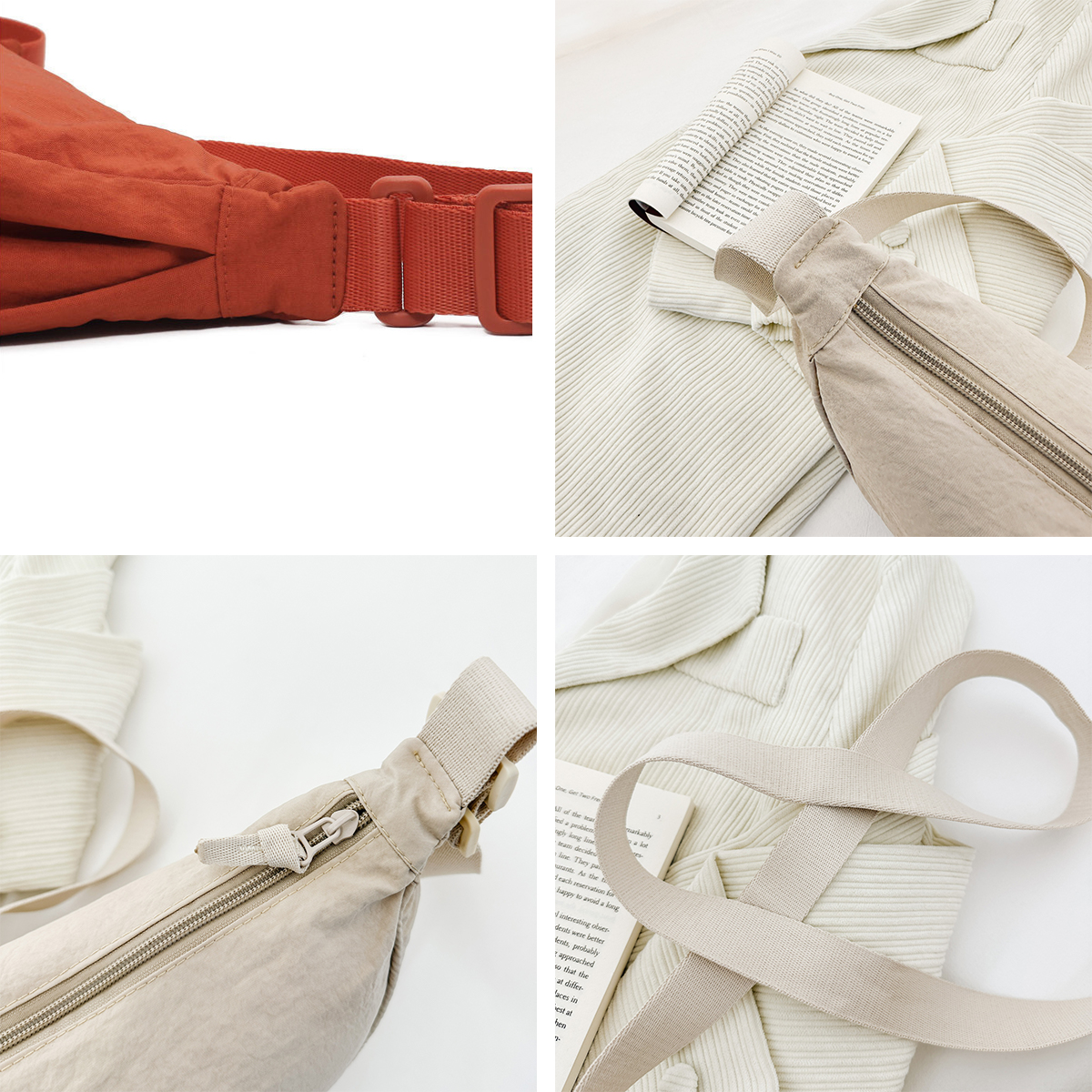 Novo simples e casual cor sólida náilon grande capacidade bolsa de bolinho feminino bolsa de ombro para viagens e deslocamento