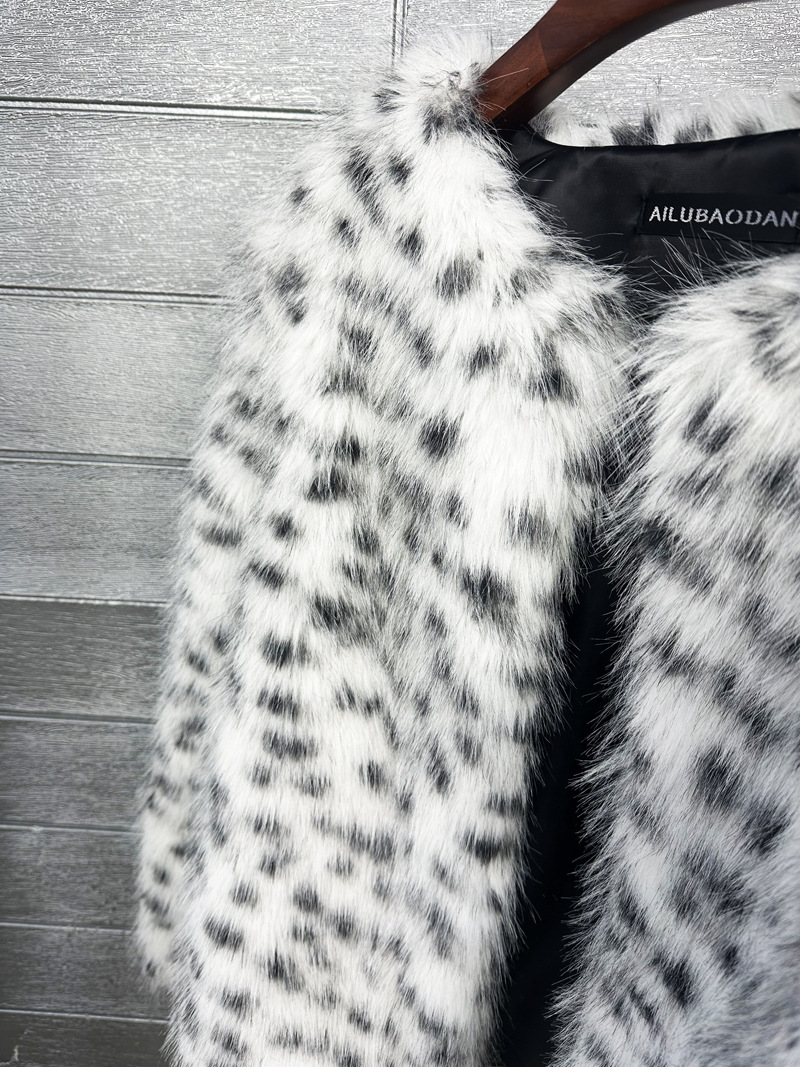 Frühling Lange Faux Pelzmantel Frauen Herbst Winter Große Jacke Mantel Leopard Y2k Taschen Dicken Mantel Warme Jacken Maxi Mäntel