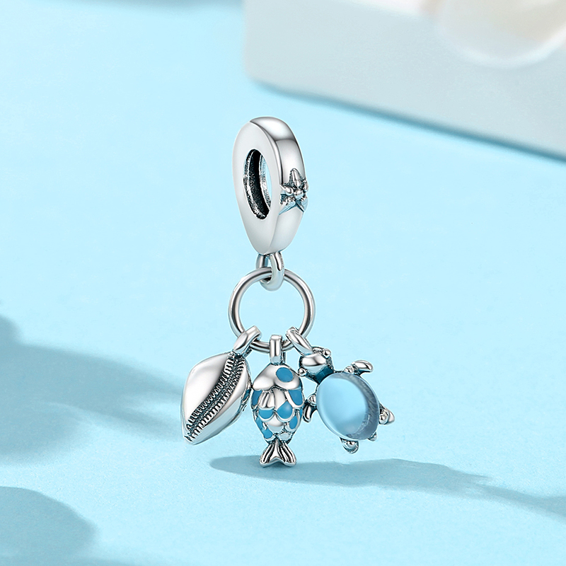 Original 925 Sterling Silber Charms Liebe Herz Schildkröte Murano Glas Anhänger Perlen Fit Pan Armband Halskette Schmuck Für Frauen