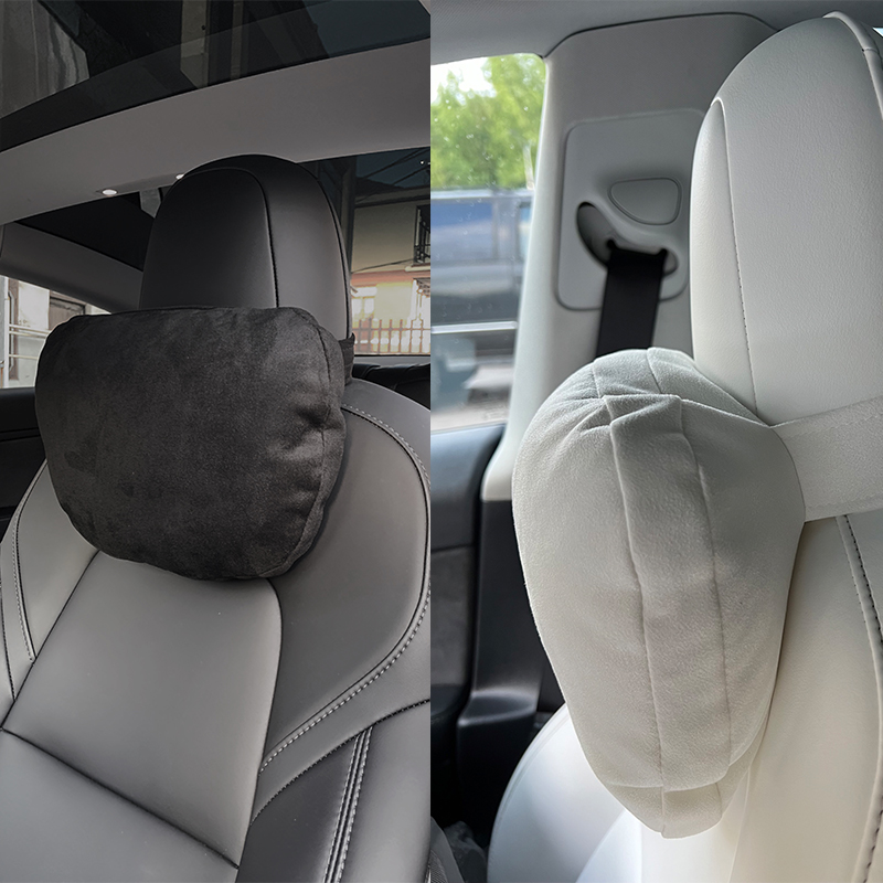 Para Tesla Model 3 Model Y reposacabezas de asiento de coche almohada para el cuello modelo S Model X cojín de memoria suave y cómodo accesorios de funda protectora