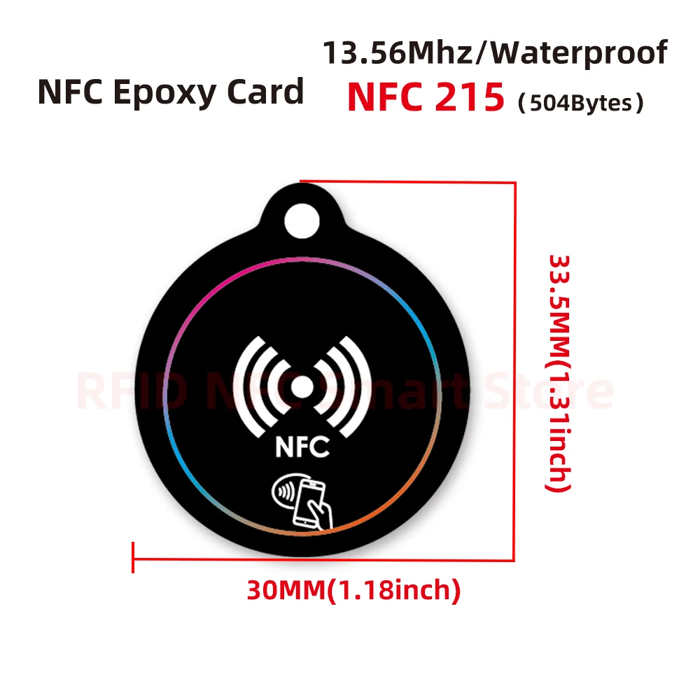 NFC Adhesive Dripping Card 13.56Mhz Smart Card 504Bytes Nt/ag 215 Tag Card Smart Business Card For All NFC Enabled Phone