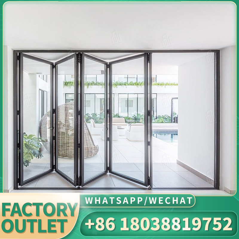 NOA Porta comercial de segurança para fuga rápida, portas externas de vitrine de alumínio de vidro