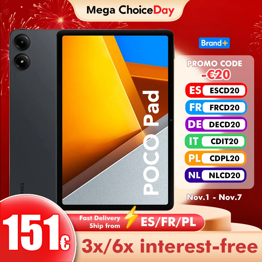 Tableta POCO Pad versión Global, pantalla LCD de 12,1 pulgadas, 120Hz, 2,5 K, Snapdragon 7s Gen 2, ocho núcleos, batería de 10000mAh, carga de 33W