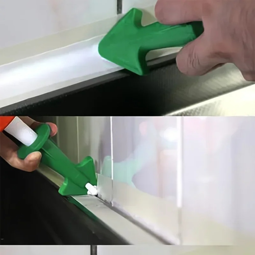 3pcs Multi-functional Silicone Sealant Nozzle Scraper Floor Caulking Tools Silicone Sealant Nozzles Kit Home Improvement Set A