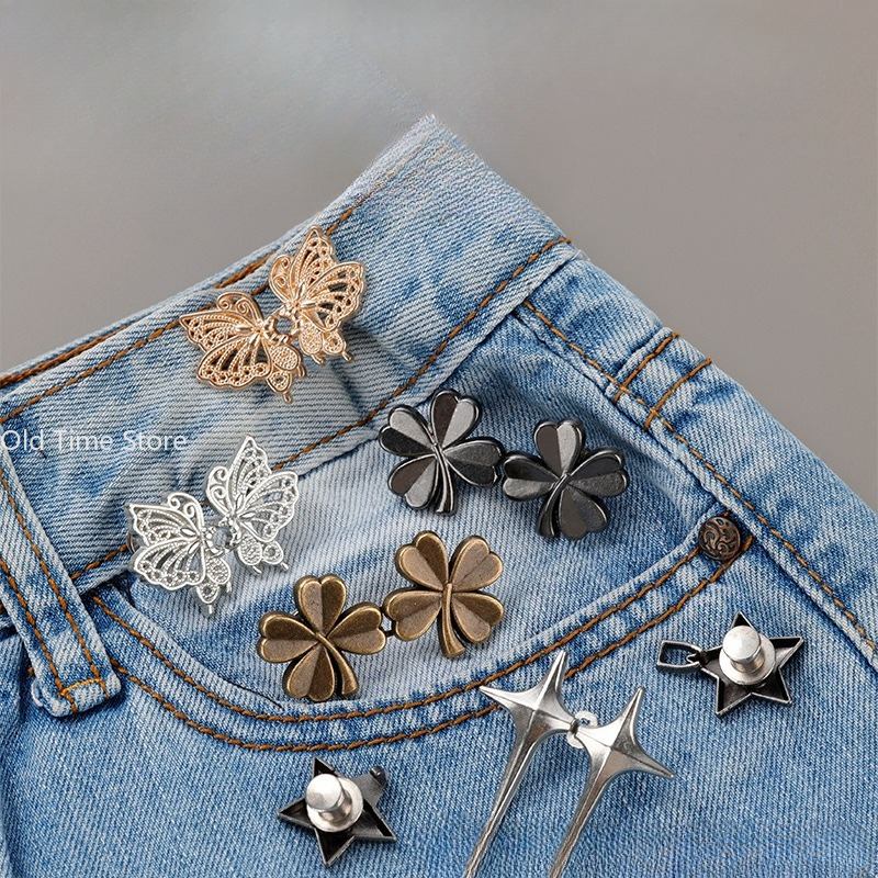 Bouton de Clip de taille réglable en métal, détachable, sans couture, pour jean, outil réducteur de taille