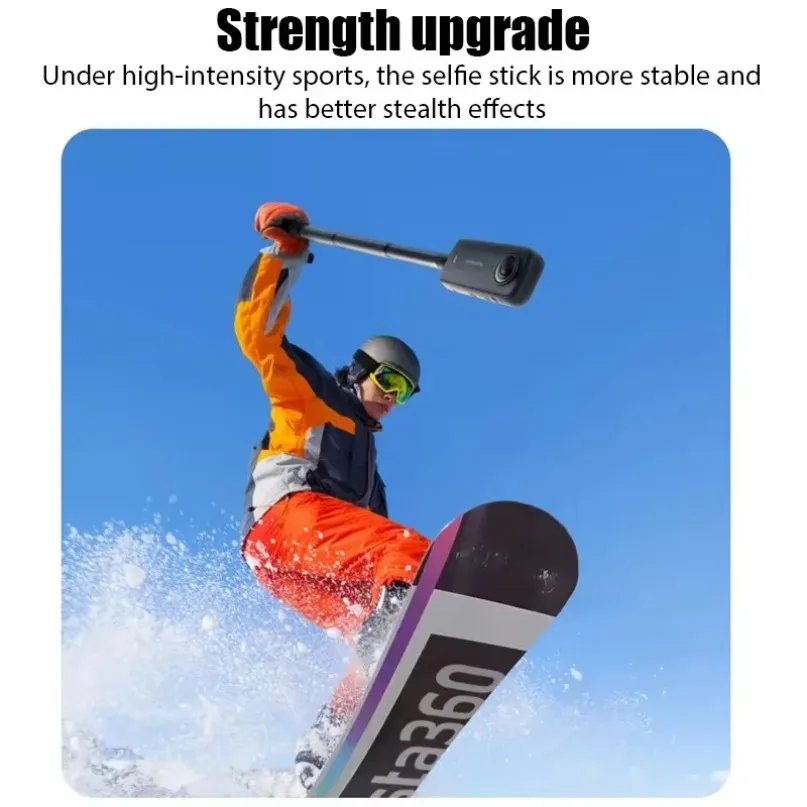 1.2m poignée caméra Selfie tige d'extension caméra balle temps caché Selfie tige pour Insta360 X4 GoPro 12/11/10/9 enregistrement extérieur