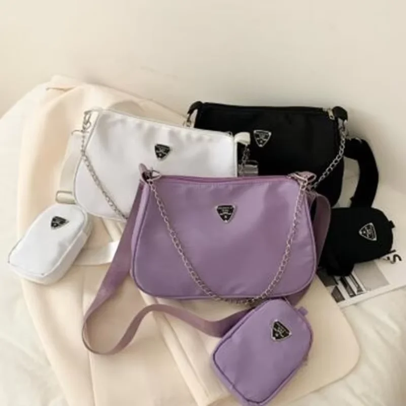 ผู้หญิงหญิงแฟชั่น Causal กระเป๋าถือชุดกระเป๋า Crossbody ไหล่กระเป๋าถือ 2in1 กระเป๋าแนวโน้มกระเป๋าสําหรับเดินทางช้อปปิ้ง