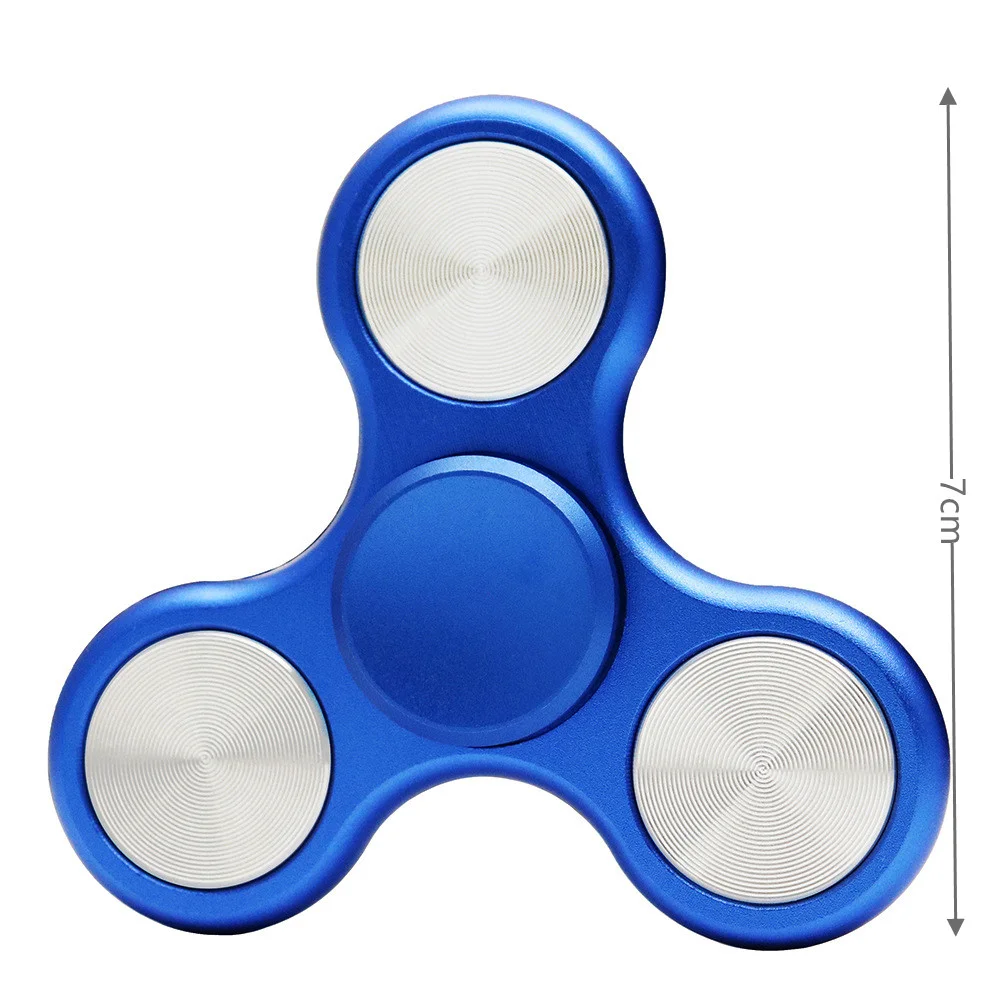 เด็กโลหะ Spinner สามใบความดันนิ้ว Gyro ของเล่น EDC ออทิสติก ADHD นิ้วมือ Gyro แบริ่งโลหะ Decompression คริสต์มาสของขวัญ