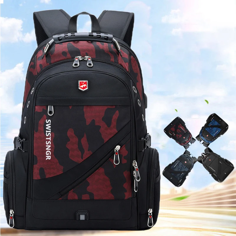 Nữ Chống Nước Ba Lô Laptop 17 Inch Trường Túi Cho Bé Gái Sạc USB Túi Thời Trang Bagpack Nam Du Lịch Ba Lô Nam Mochila