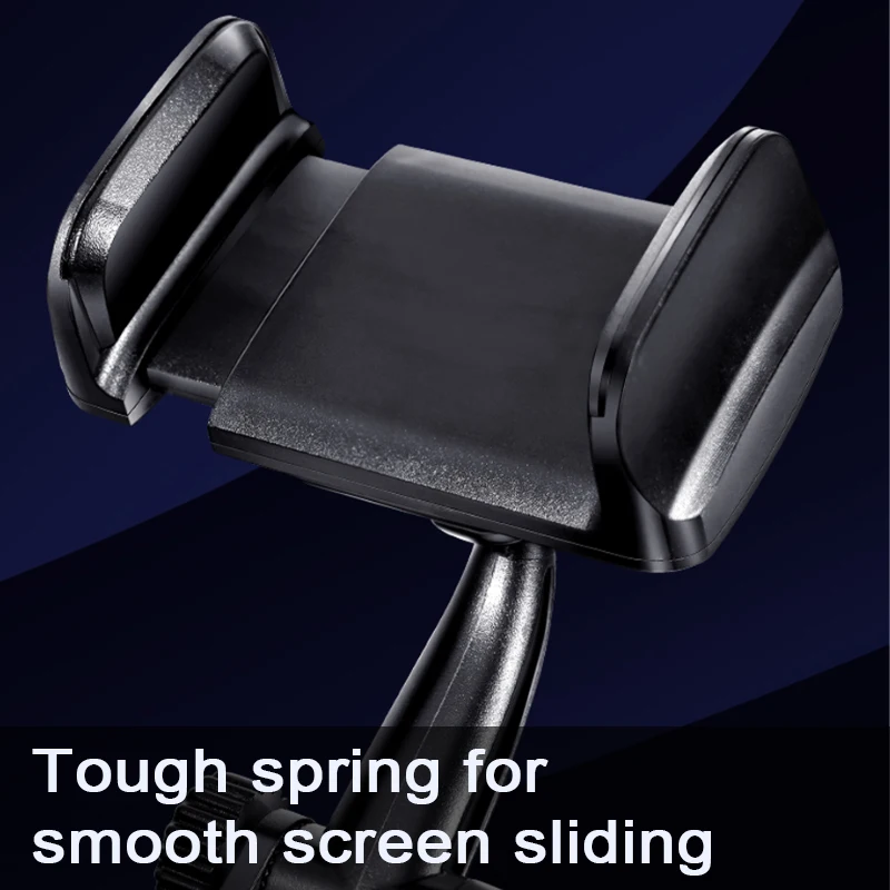 ที่วางโทรศัพท์กระจกมองหลังสําหรับรถยนต์ปรับการหมุนฟรีโทรศัพท์ Mount Stable Gripper สมาร์ทโฟนวงเล็บนําทาง