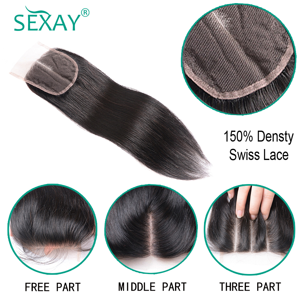 Fechamento de Renda Suíça com Cabelo de Bebê para Mulheres Negras, Transparente HD, 100% Cabelo Humano Brasileiro, Frontais, Apenas para Mulheres Negras, 4x4, 13x4