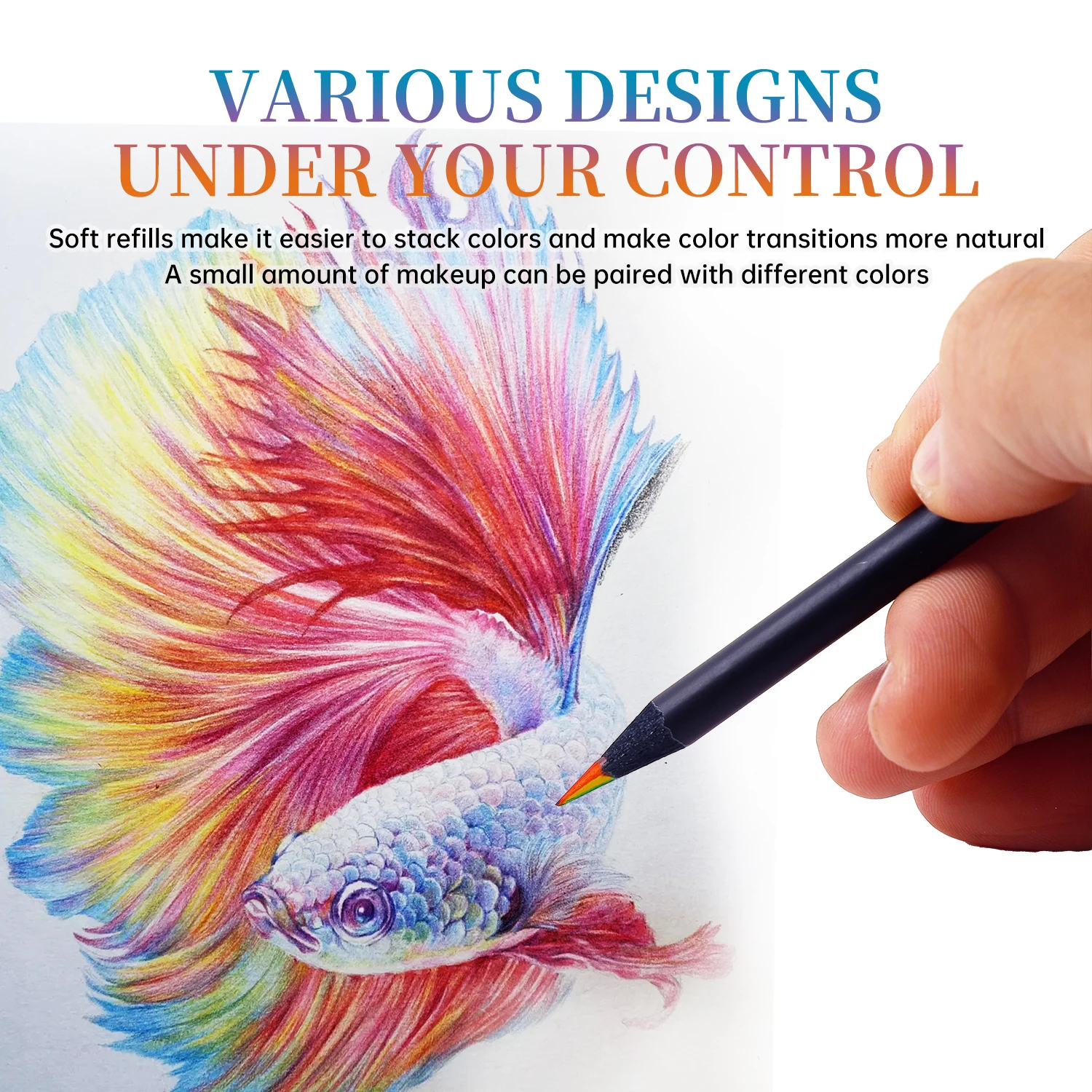 12 ชิ้น/เซ็ต Kawaii Rainbow ดินสอ 7 สี Concentric Gradient Crayons เด็กของขวัญดินสอสีศิลปะวาดภาพวาดเครื่องเขียน
