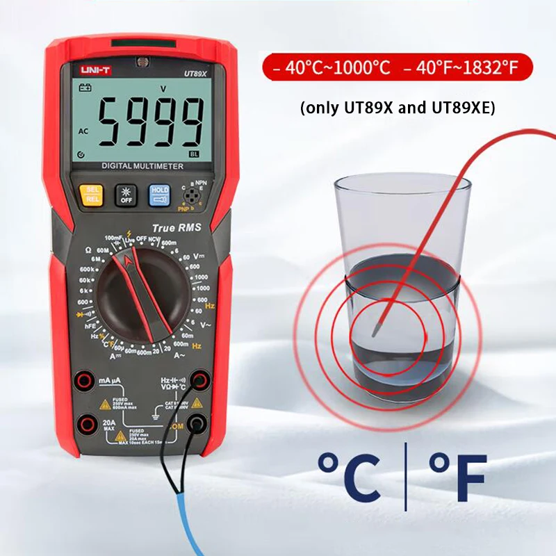 UNI-T Multimeter Professional UT890C UT890D+ UT89X UT89XD UT89XE UT60S UT60BT UT61B+ UT61D+ UT61E Plus Electrical Multi Meter