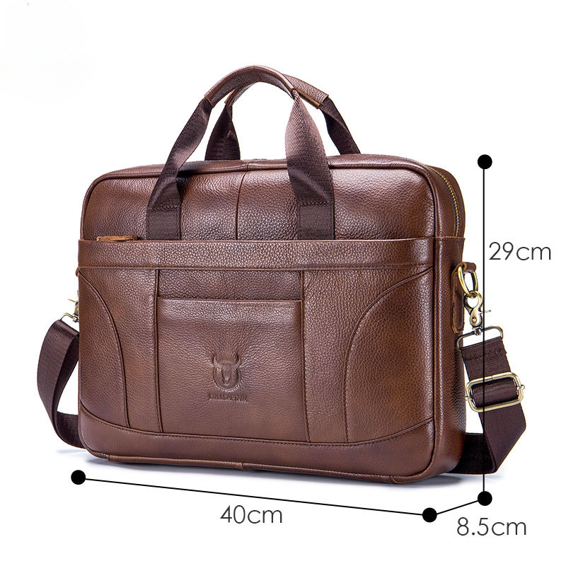 Bolsas de Ombro Crossbody de couro de vaca genuínas, pastas casuais masculinas de grande capacidade, lazer, bolsa de viagem portátil, macia