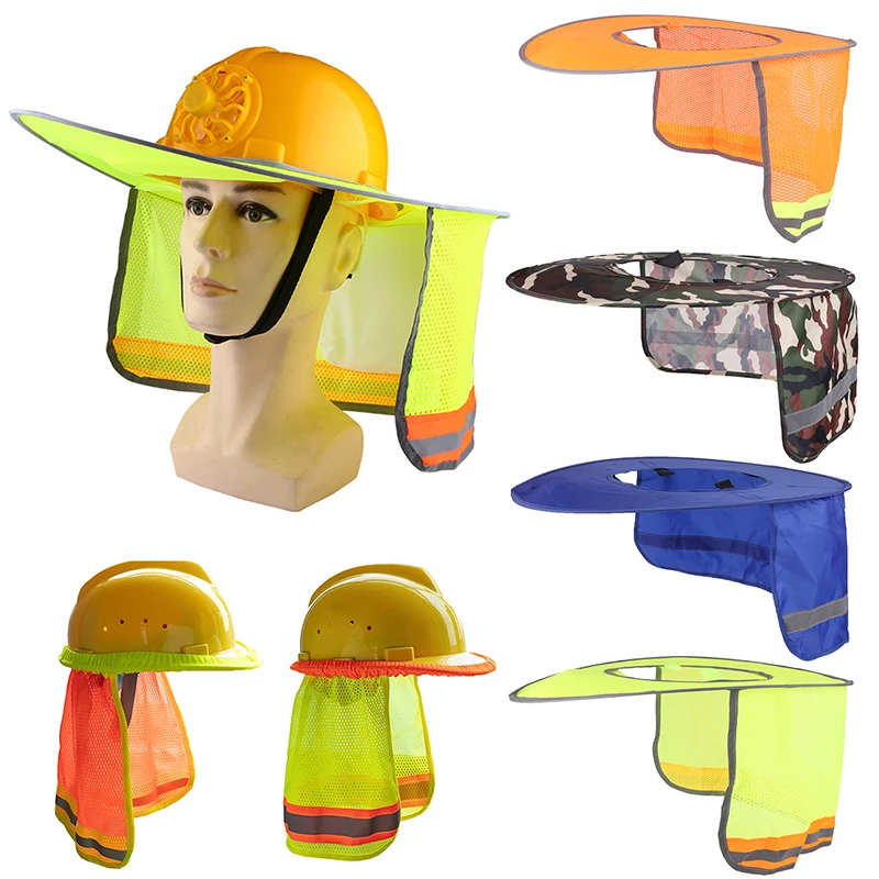 Summer Sun Shade Safety Hard Hat Neck Shield caschi cappello riflettente copertura del cappuccio riflettente per i lavoratori edili