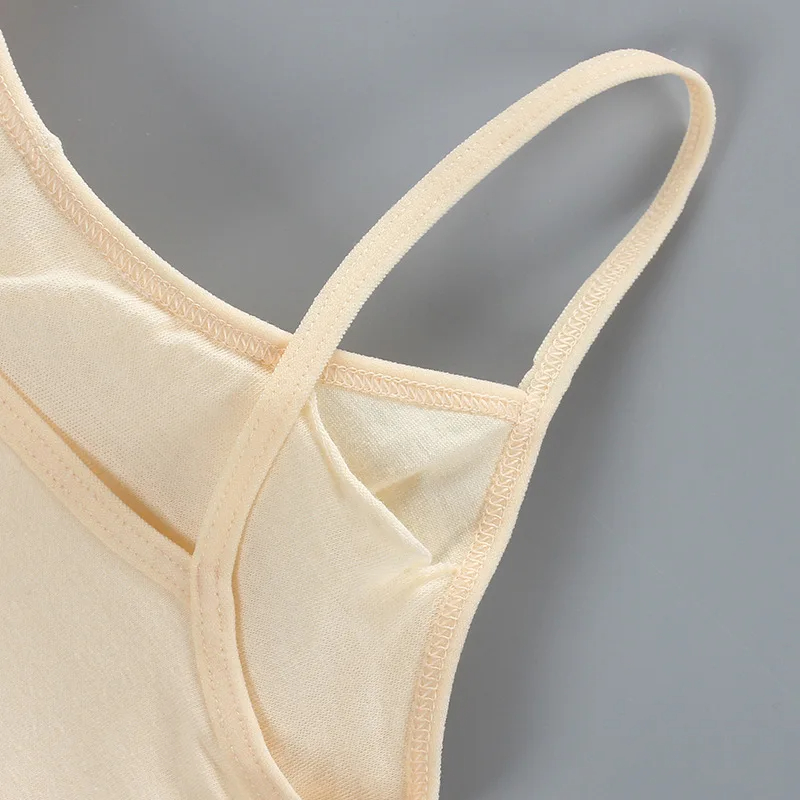 Sujetador de LICRA de algodón para adolescentes, chaleco de color sólido para niños de 8 a 18 años, ropa interior de entrenamiento con almohadilla para el pecho, tops bonitos