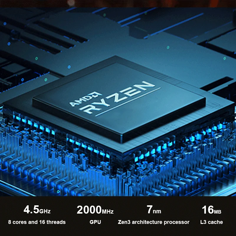 Genmachine New AMD Ryzen7 R7 7730U MINI PC Win11 8Cores 16Threads DDR4 3200Mhz 256/512GB M.2 SSD WIFI6 BT5.2 Desktop pc game