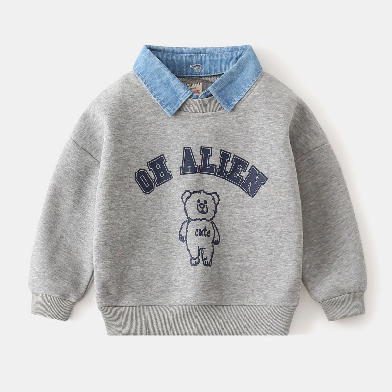 キッズセーター子供服男の子と女の子プルオーバーセーター男の子ジャケットジャケット厚手の服秋冬