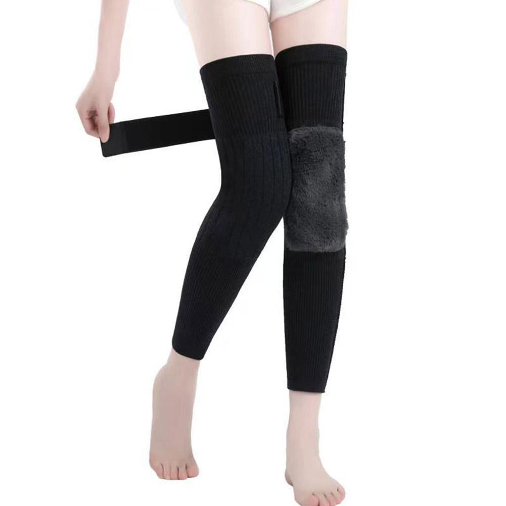 Winter Thermische Knie Hülse Nicht-Slip Elastische Wolle Kaschmir Brace Unterstützung Schutz Knie Wraps Legging Wärmer Pads Strümpfe G7H7