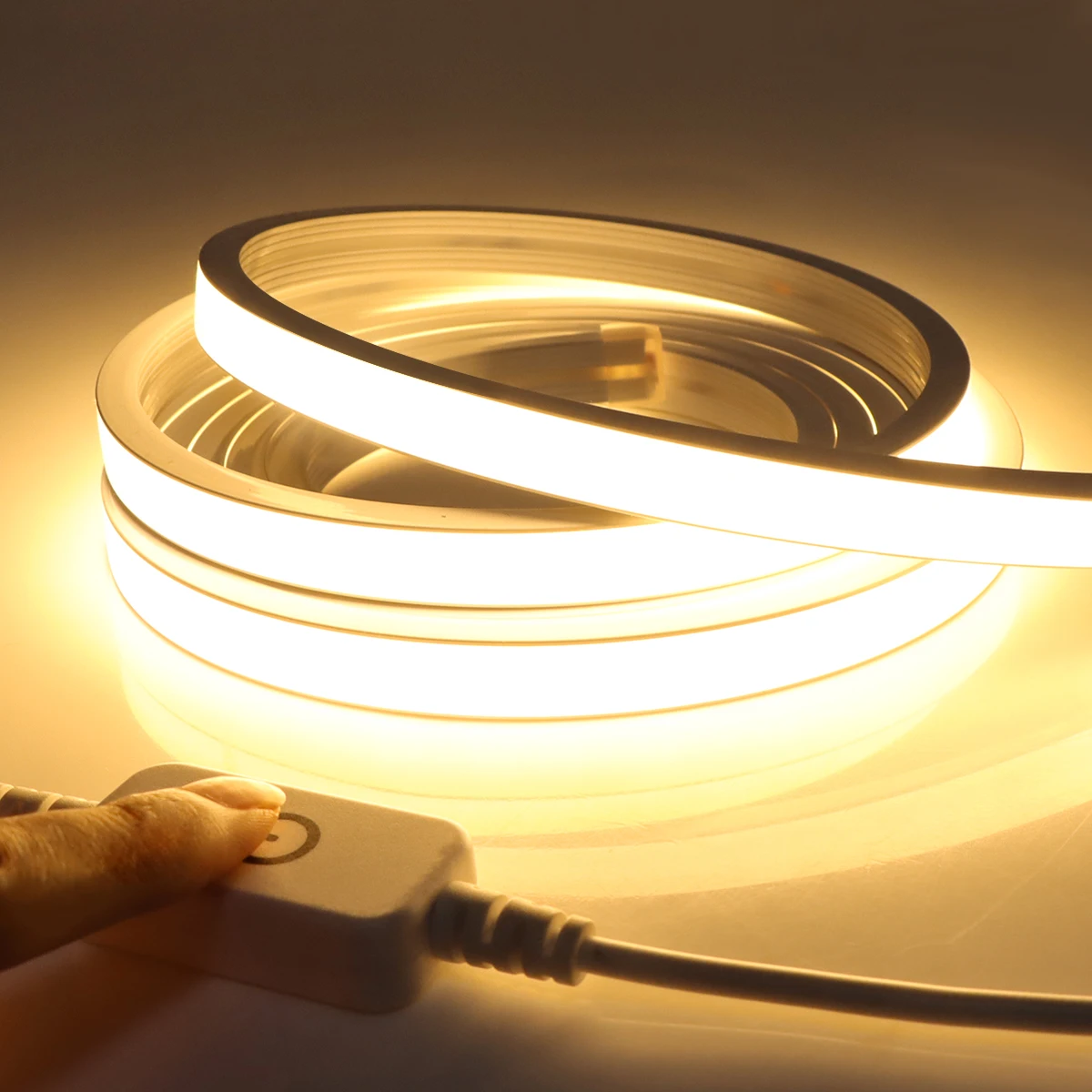10M 5M 2M 1M Silicone Tube COB LED Strip Light DC24V Dimmable Touch Control Neon Lamp Ribbon For Bed Room Night Decor Backlight