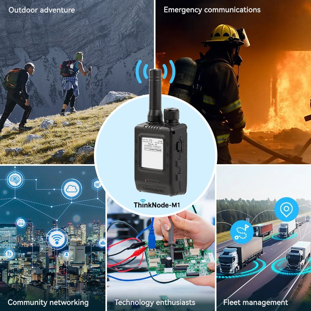 Elecrow ThinkNode-M1 Transceptor LoRa meshtástico nRF52840 Pantalla EPD de 1,54 "Función GPS en tiempo real Caja Opcional-868 MHz