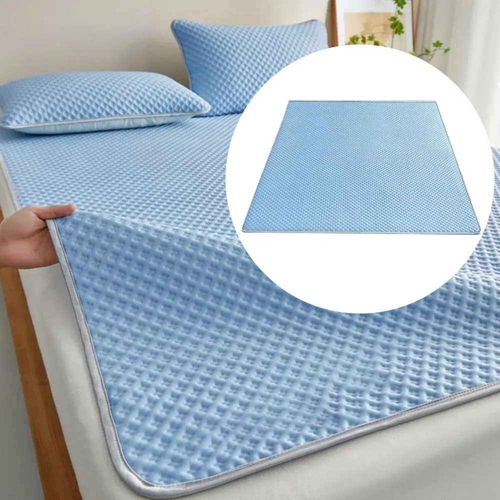 Colchón refrescante transpirable, cómodo y lavable, estera de cama de seda helada, suave y agradable para la piel, estera para dormir de verano para el hogar