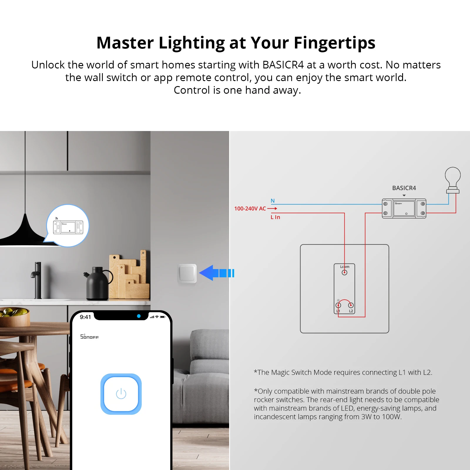 сонофф Смарт-переключатель SONOFF BASICR4 с поддержкой Wi-Fi, умный дом, переключатель sonoff, умный дом алиса, умный дом с алисой, rele sonoff, sonoff реле
