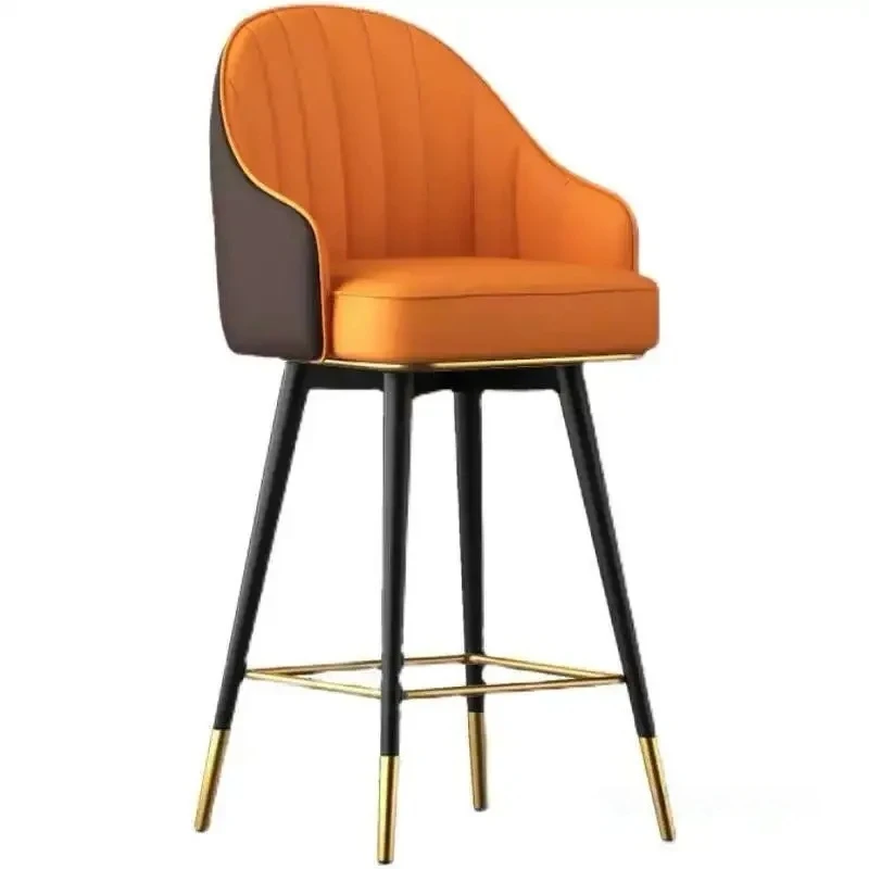 Nordic ห้องนั่งเล่นร้านอาหารเก้าอี้บาร์สูงโมเดิร์น Minimalist Home เฟอร์นิเจอร์หมุนเก้าอี้บาร์โรงแรมหมุนพนักพิงเก้าอี้