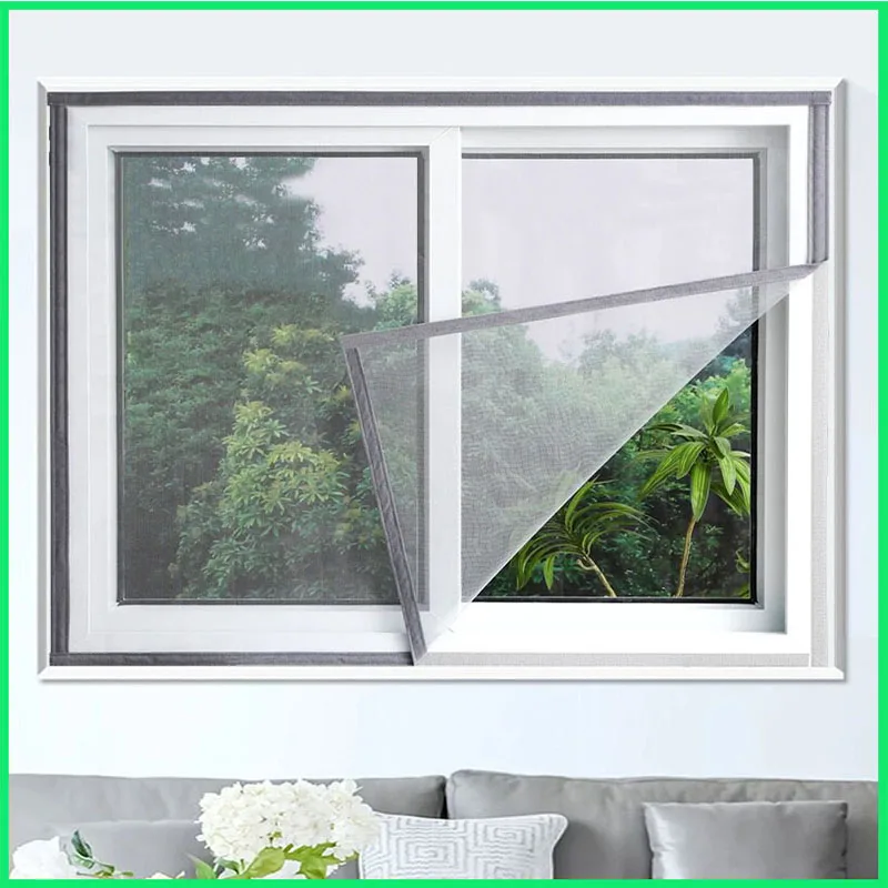 Mosquiteras para insectos Futaoyyt, malla para pantalla de ventana, tamaño personalizado, tul, fibra de vidrio gris Invisible contra mosquitos y moscas
