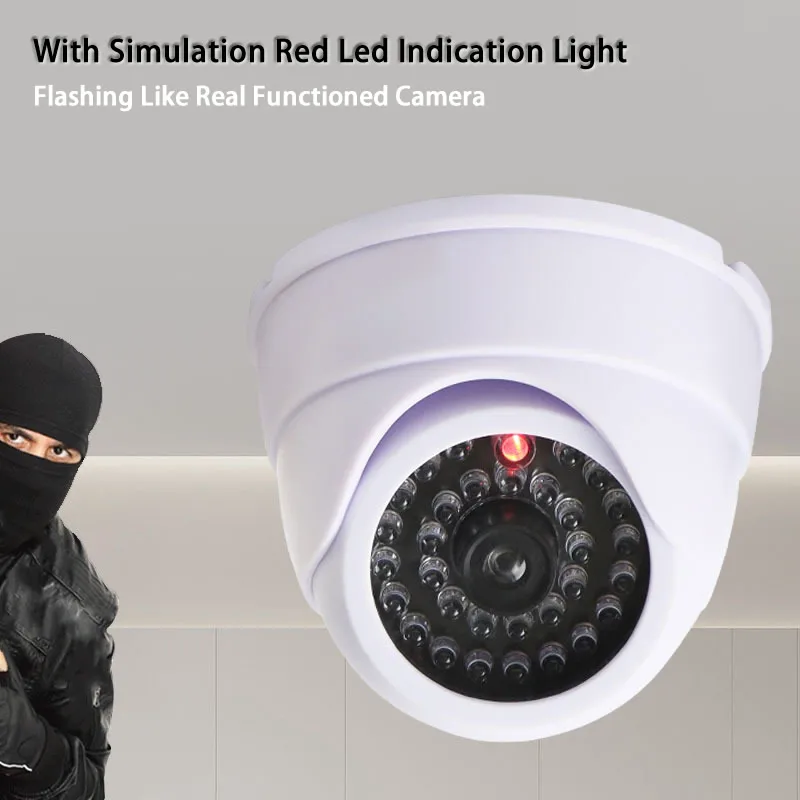 Kreative Dome Dummy Kamera Blinkende Led Kunststoff Gefälschte Conch Kamera AA Batterie Simulation CCTV Überwachung Sicherheit System