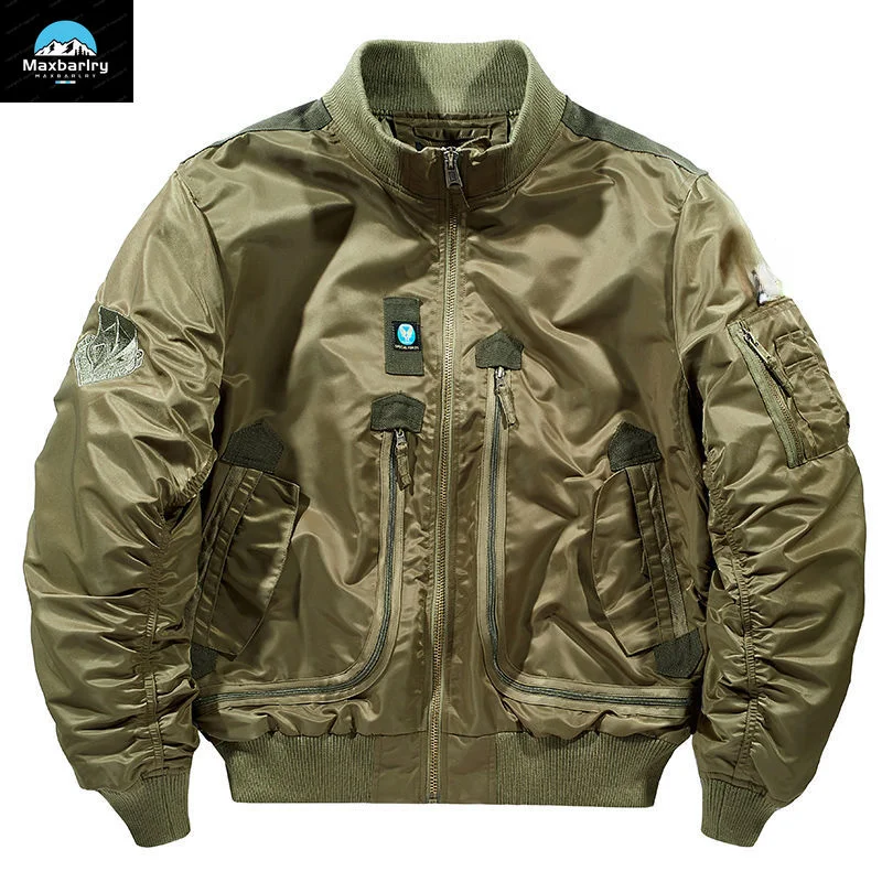 Ma-1 ma-1 jaqueta bomber funcional masculina outono 2024 retro oversized terno de beisebol casaco roupas de marca jaqueta curta masculina