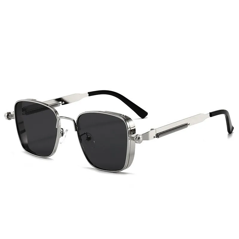 2025 gafas de sol polarizadas hombres de gama alta guapo conducción especial Anti UV alta calidad Metal Punk moda tendencias gafas de sol