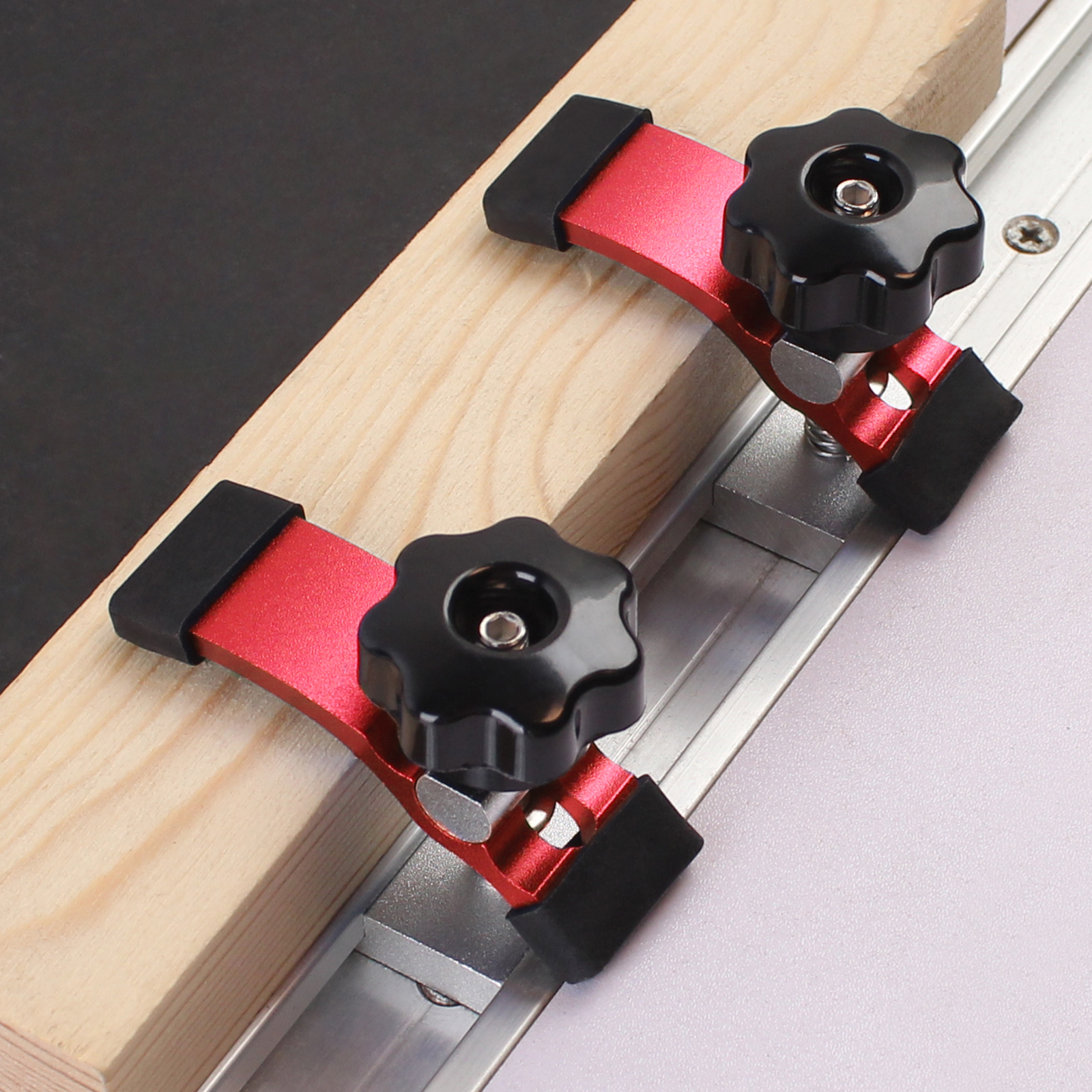 Abrazadera de sujeción de pista en T de acción rápida con T Silder, abrazaderas de carpintería de aleación de aluminio, plantilla para enrutadores, prensas de taladro CNC, 1/2 piezas
