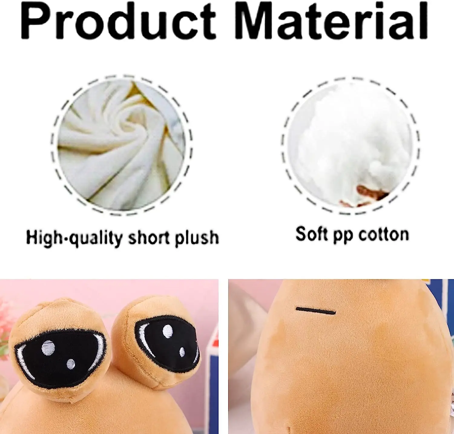 Liquidazione_22 cm/8,6 pollici Pou Peluche Cartoon Alien Toy Kawaii Peluche Bambola Gioco caldo Figura Regali per i fan_Acalizzazione continua