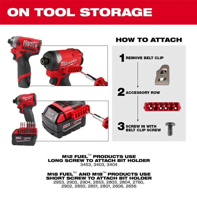 Milwaukee Original Small/Medium/Large ToolBox Case Rows Driver Accessories Multifunctional Storage Tool Accessories