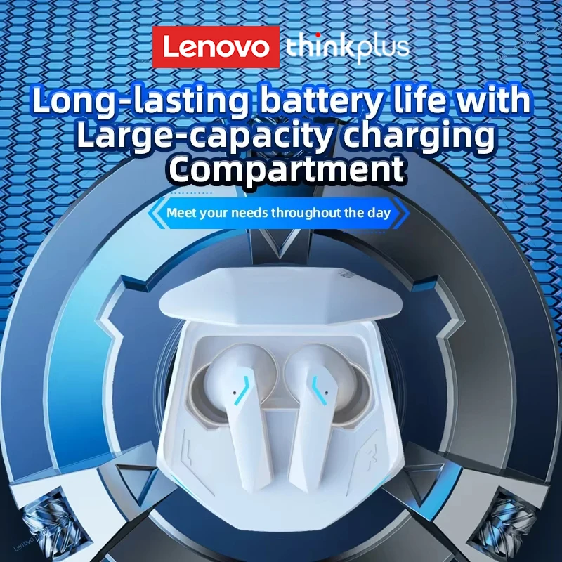 Scelta Lenovo GM2 Pro Auricolare Bluetooth 5.3 Cuffie con microfono 9D Stereo Pro 6 Auricolari Doppio modalità Gioco musicale Auricolare wireless