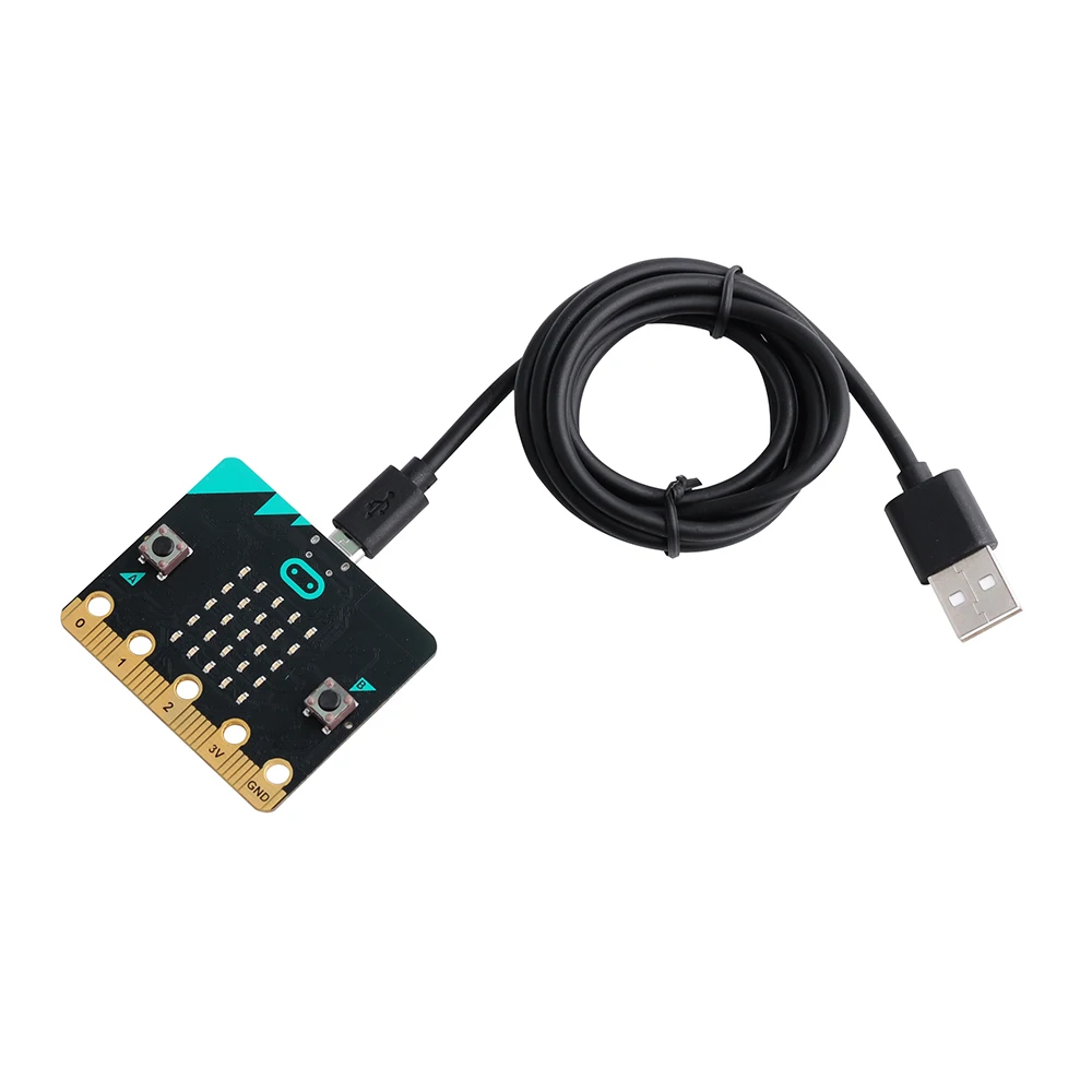Microbit Micro USB Data Transmission Line 2A Fast Charging Cable TPE Soft Cord Black 1m for Andriod Raspberry Pi Pico Smartphone