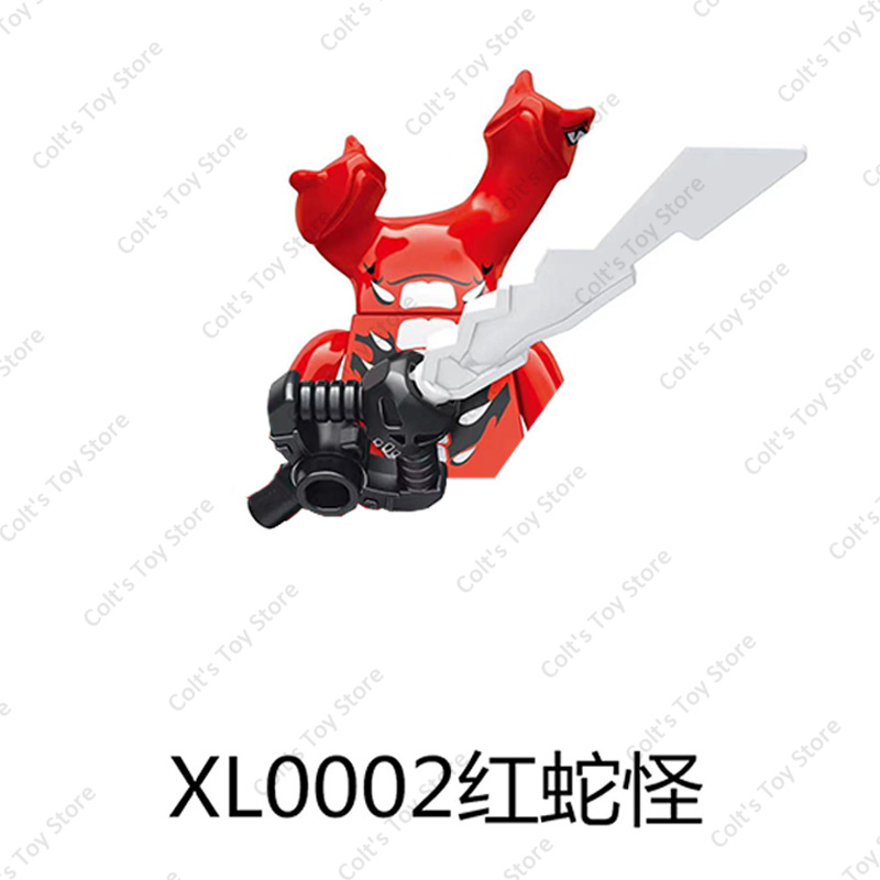 Anime nuevo Ninja Evil Moro Mini figura de acción bloques de construcción Mr. E esqueleto mago muñecas ladrillos modelo niños juguetes MOC regalos