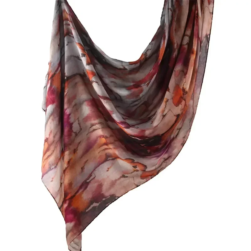 Aquarela floral impresso modal respirável leve algodão macio rayon viscose tecido modal muçulmano feminino xale hijab cachecol