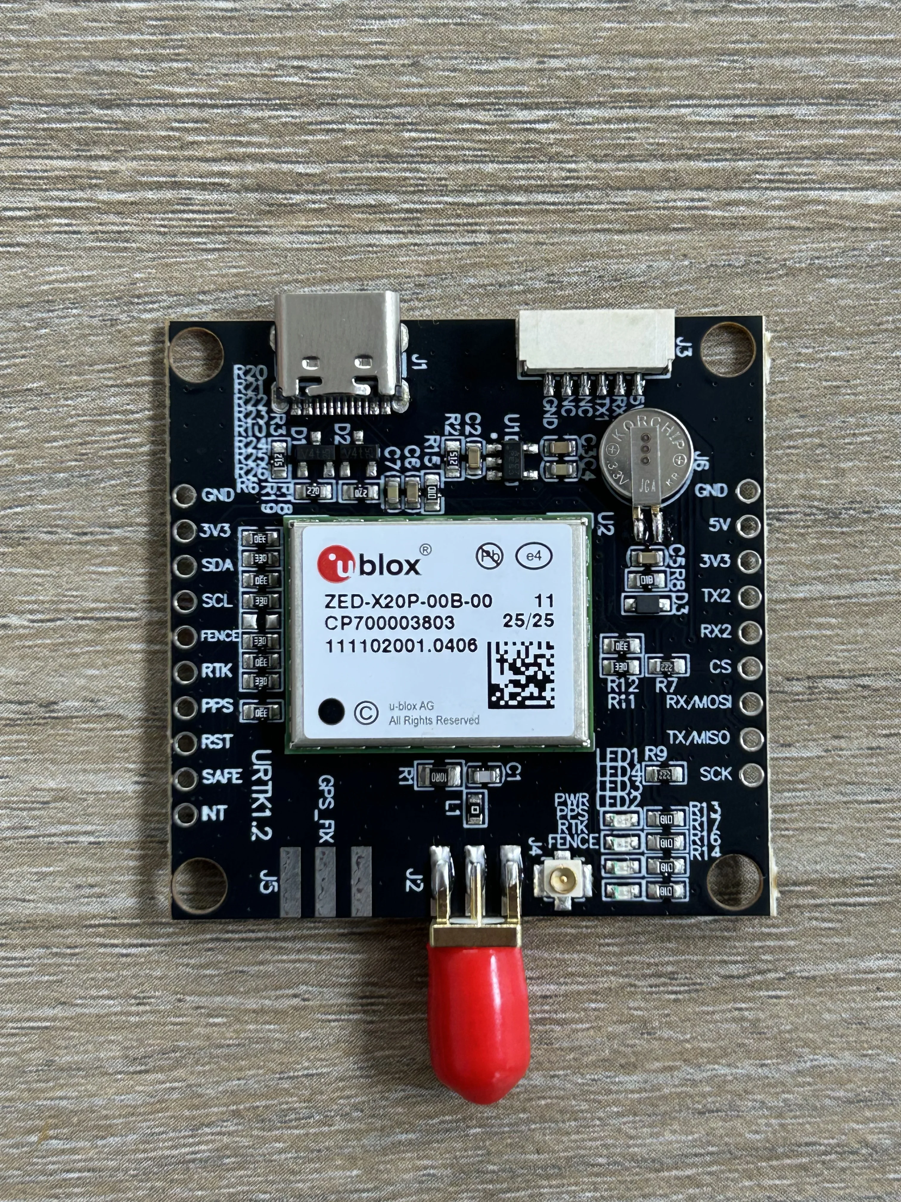 ZED-X20P-00B-00 Excelente placa funciona en serie I2C y SPI ESP32 que controla I2C y SPI UM980 ZED-F9P ZED-X20P