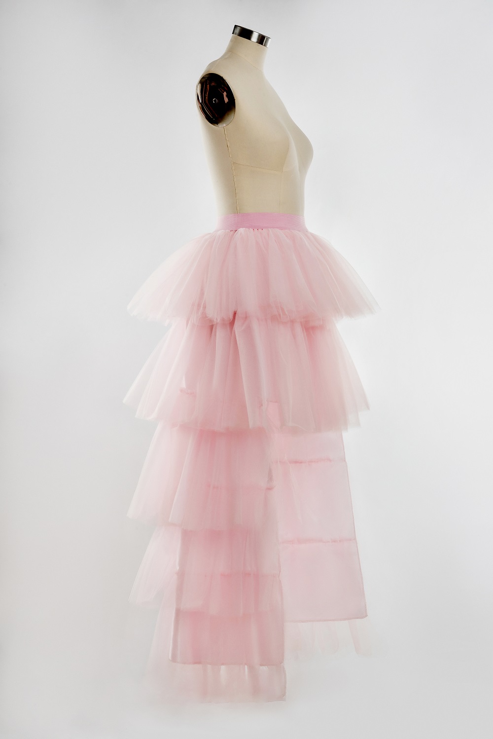 FATAPAESE High Low Tulle Multi-Skirt Iered Ruffles Asymmetrical Prom Skirt Punk Tulle Gown Under Petticoat Casual Party Outfit