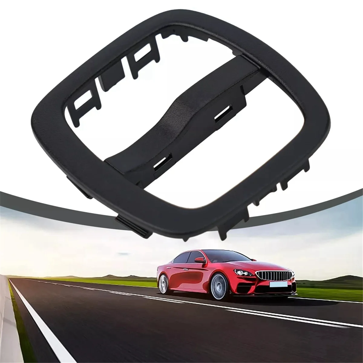 Cadre de bouton de tunnel de tableau de bord de remplacement noir pour Smart Fortwo 451 2007-2014 4518203910   LHD-L49A