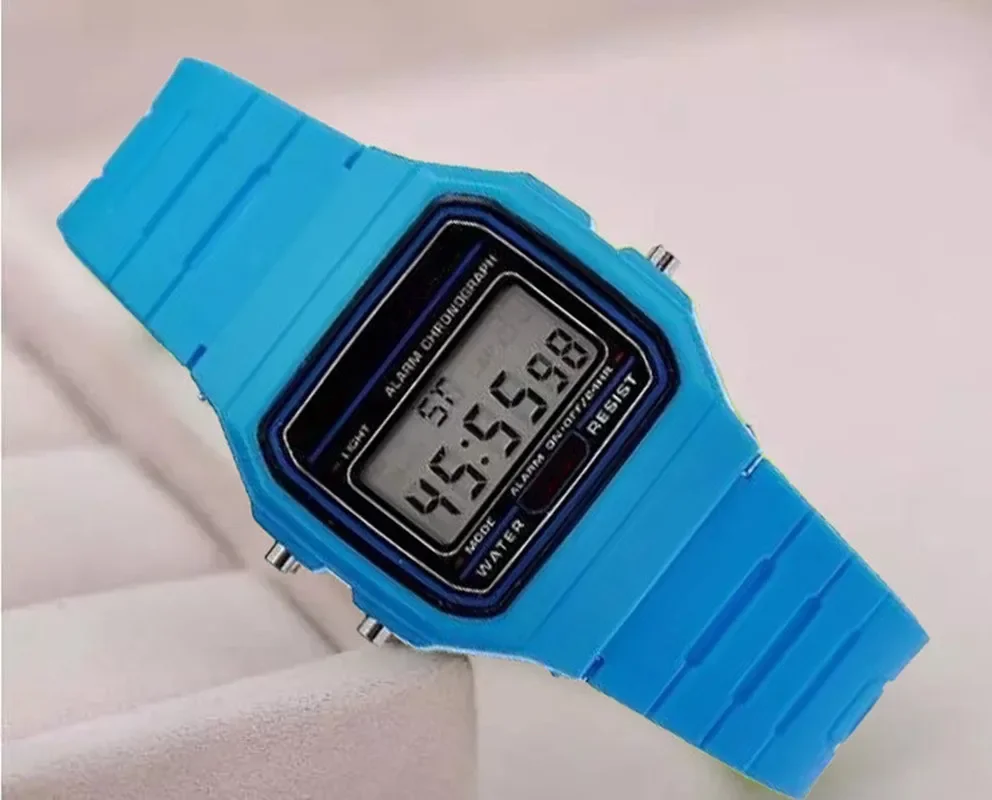 Relojes digitales deportivos LED para hombre, reloj electrónico Simple con esfera cuadrada pequeña, banda de silicona, reloj informal de moda para hombre, montre homme