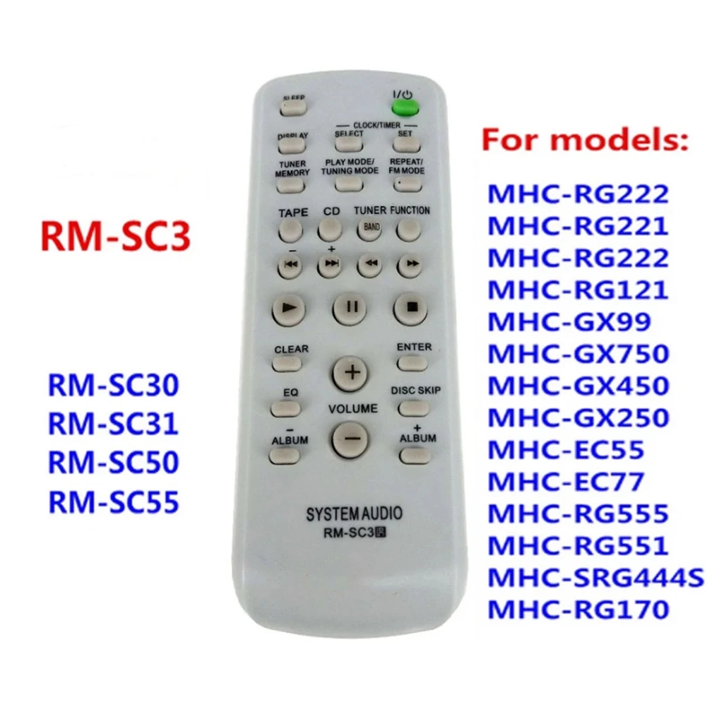 Untuk Sony CD HIFI sistem Audio Remote kontrol RM-SC3 RM-SC30 RM-SC50 RM-SC55 MHC-RG29 MHC-RG490S CMT-EH10 CMT-U1 CMT-CPZ1